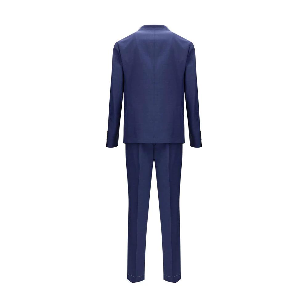 Brunello Cucinelli Blue Fleece Wool Two-Piece Suit by Brunello Cucinelli