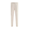 Brunello Cucinelli Beige Cotton Casual Pants by Brunello Cucinelli