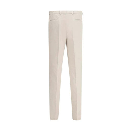 Brunello Cucinelli Beige Cotton Casual Pants by Brunello Cucinelli