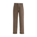 Brunello Cucinelli Brown Cotton Relaxed Fit Jeans by Brunello Cucinelli