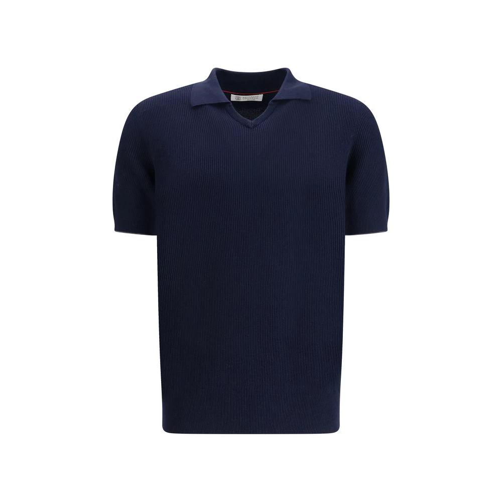 Brunello Cucinelli Blue Cotton Dress Shirt by Brunello Cucinelli