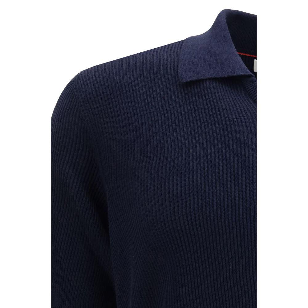 Brunello Cucinelli Blue Cotton Dress Shirt by Brunello Cucinelli