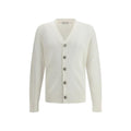 Brunello Cucinelli White Cotton Cardigan by Brunello Cucinelli