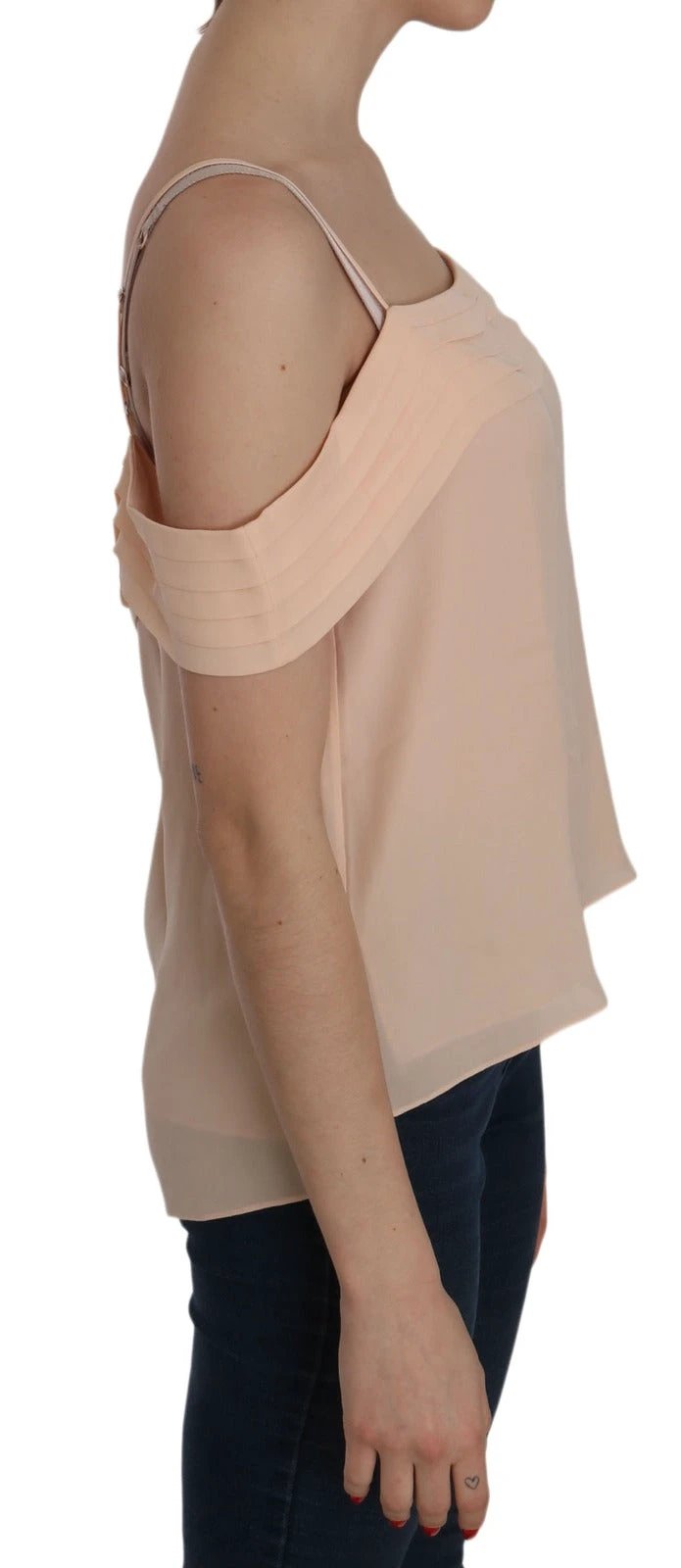 Alexander Wang Orange Off Shoulder Strap Square Neck Top Blouse by Alexander Wang