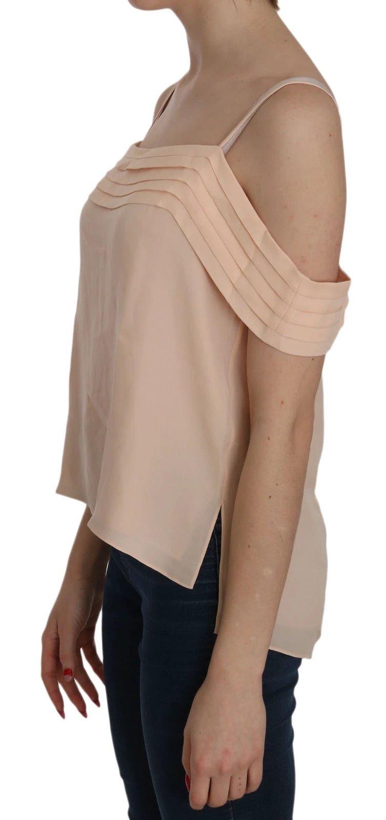 Alexander Wang Orange Off Shoulder Strap Square Neck Top Blouse by Alexander Wang