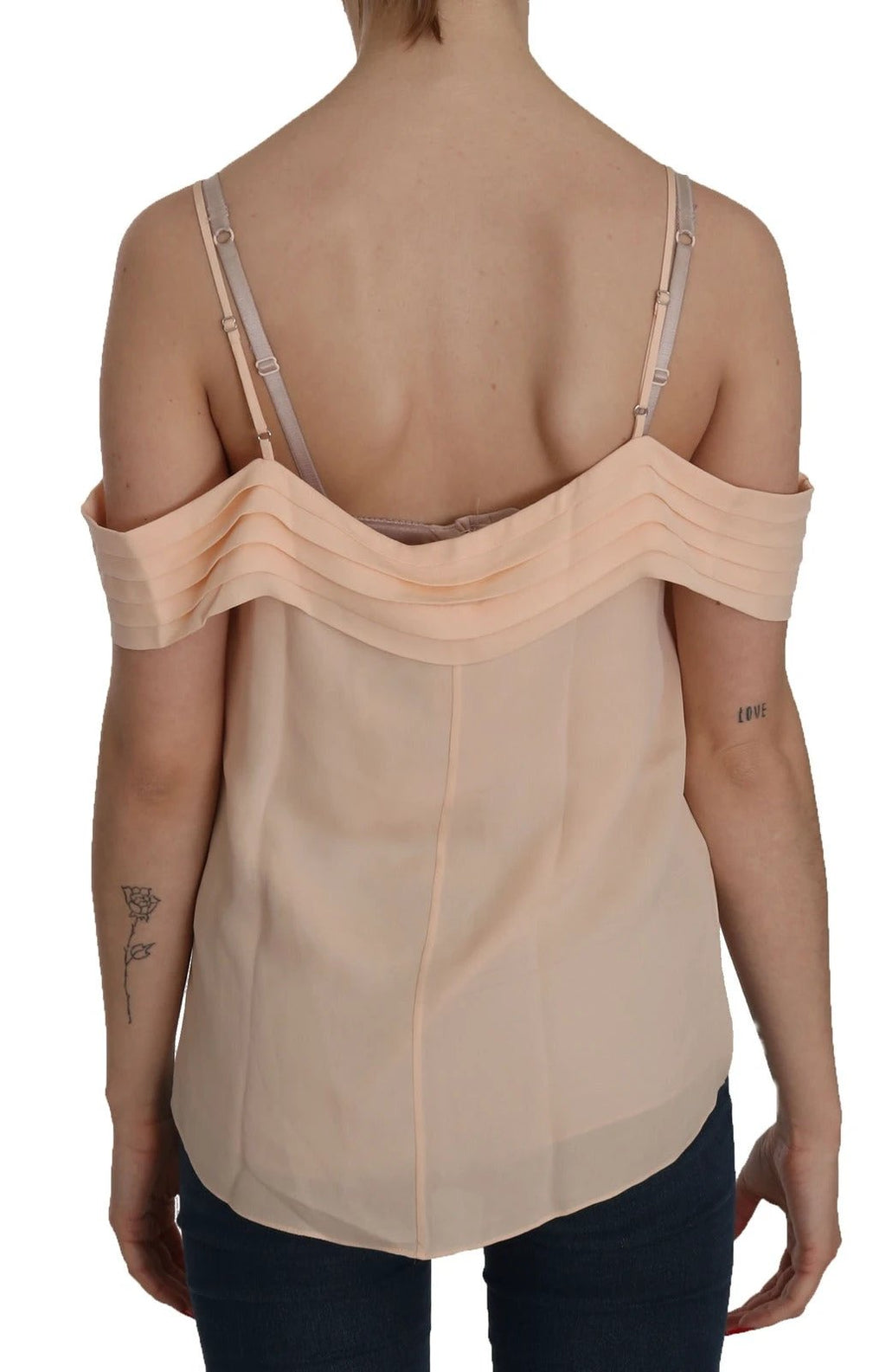 Alexander Wang Orange Off Shoulder Strap Square Neck Top Blouse by Alexander Wang