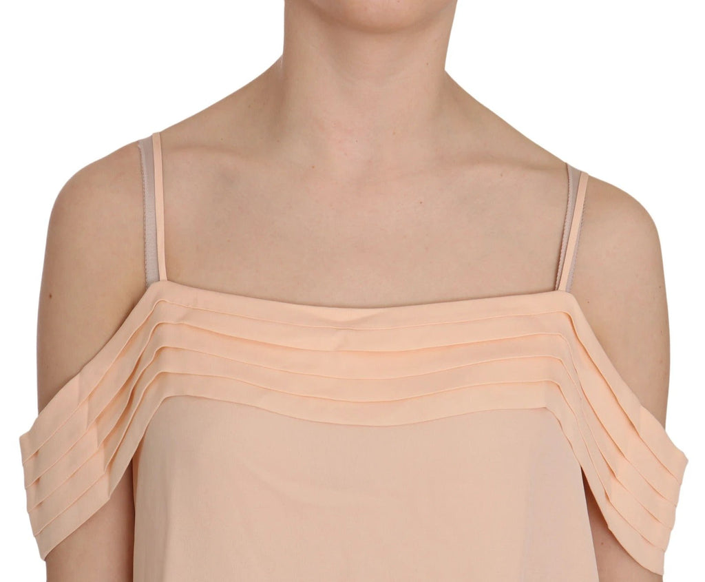 Alexander Wang Orange Off Shoulder Strap Square Neck Top Blouse by Alexander Wang