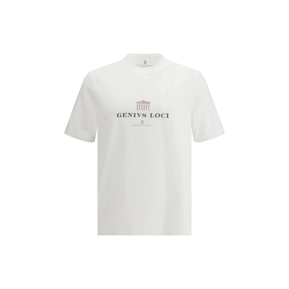 Brunello Cucinelli White Cotton T-Shirt by Brunello Cucinelli