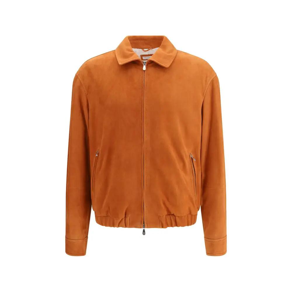 Brunello Cucinelli Multicolor Calf Leather Bos Taurus Jackets And Coat
