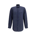 Etro Blue Linen Dress Shirt by Etro