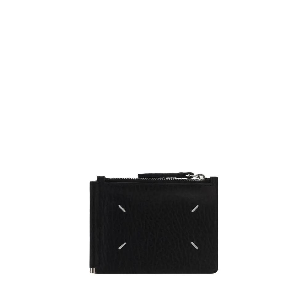 Portefeuille Bos Taurus en cuir de veau noir Maison Margiela