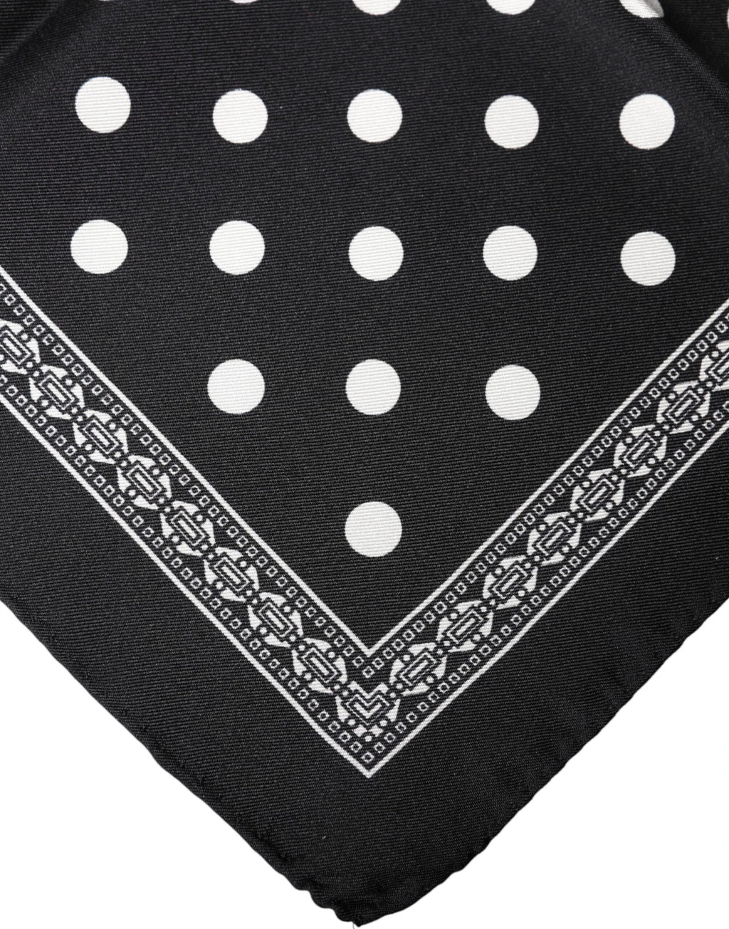 Dolce & Gabbana Black Polka Dot Square Handkerchief Scarf by Dolce & Gabbana