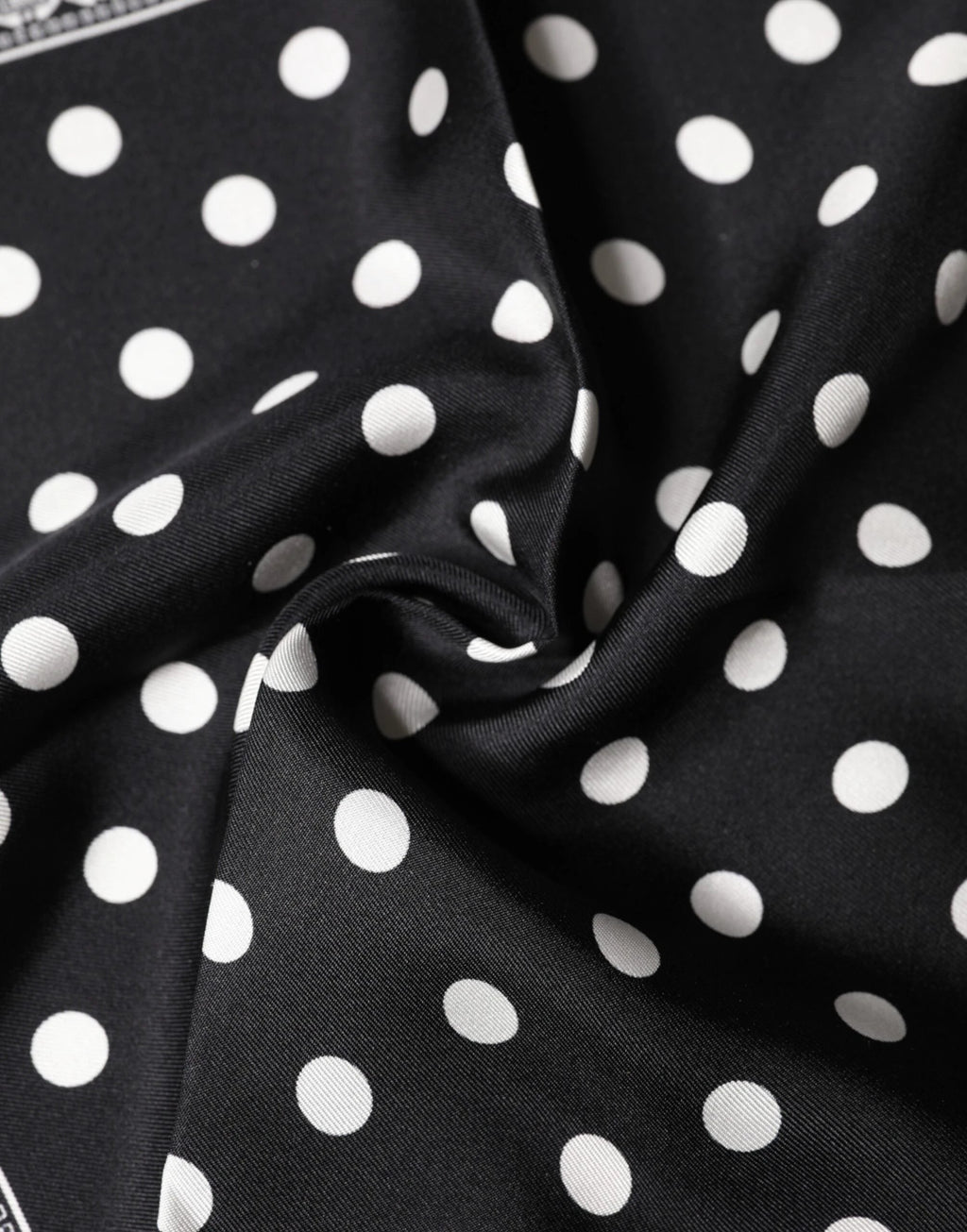 Dolce & Gabbana Black Polka Dot Square Handkerchief Scarf by Dolce & Gabbana