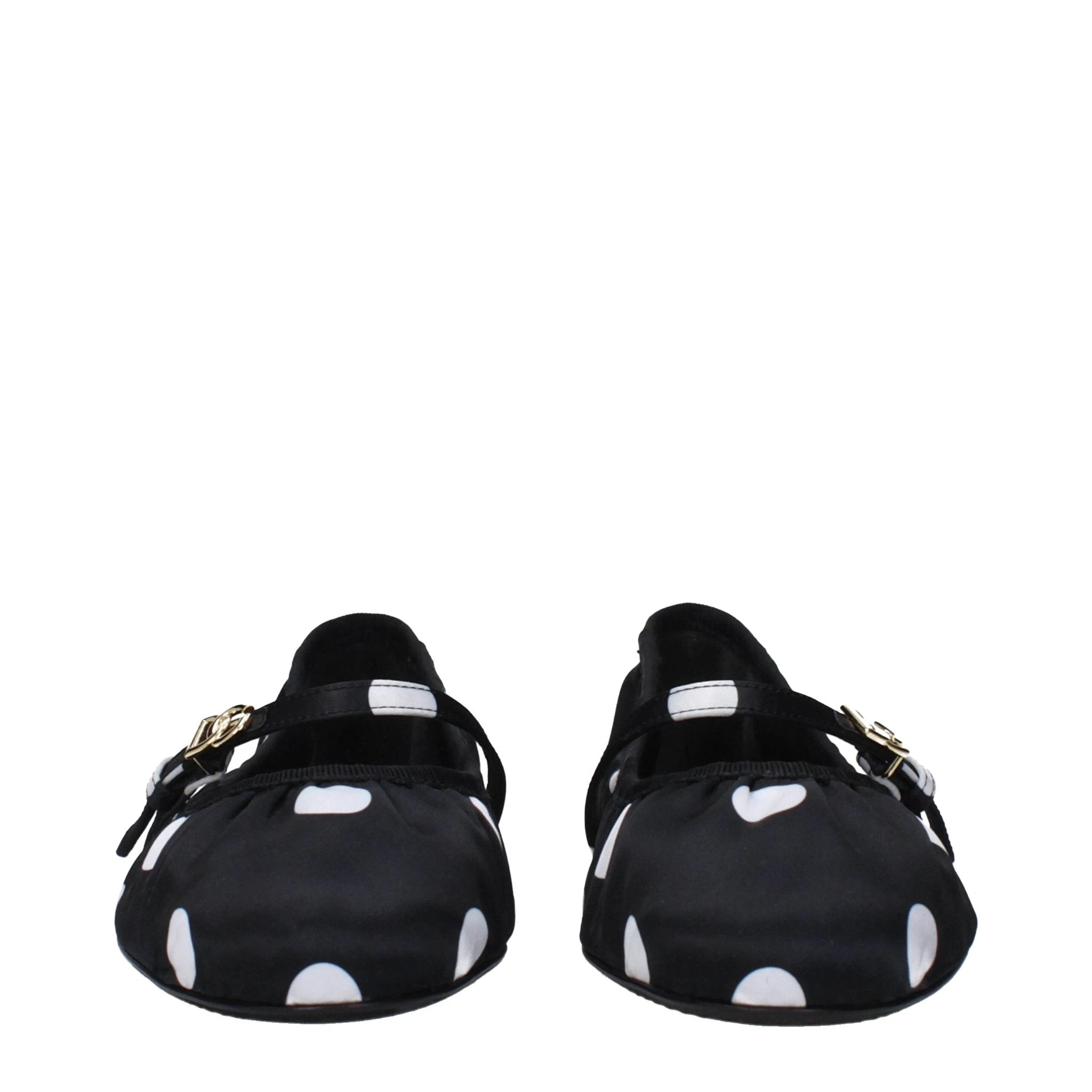 Dolce & Gabbana Black Fabric Ballet Flats