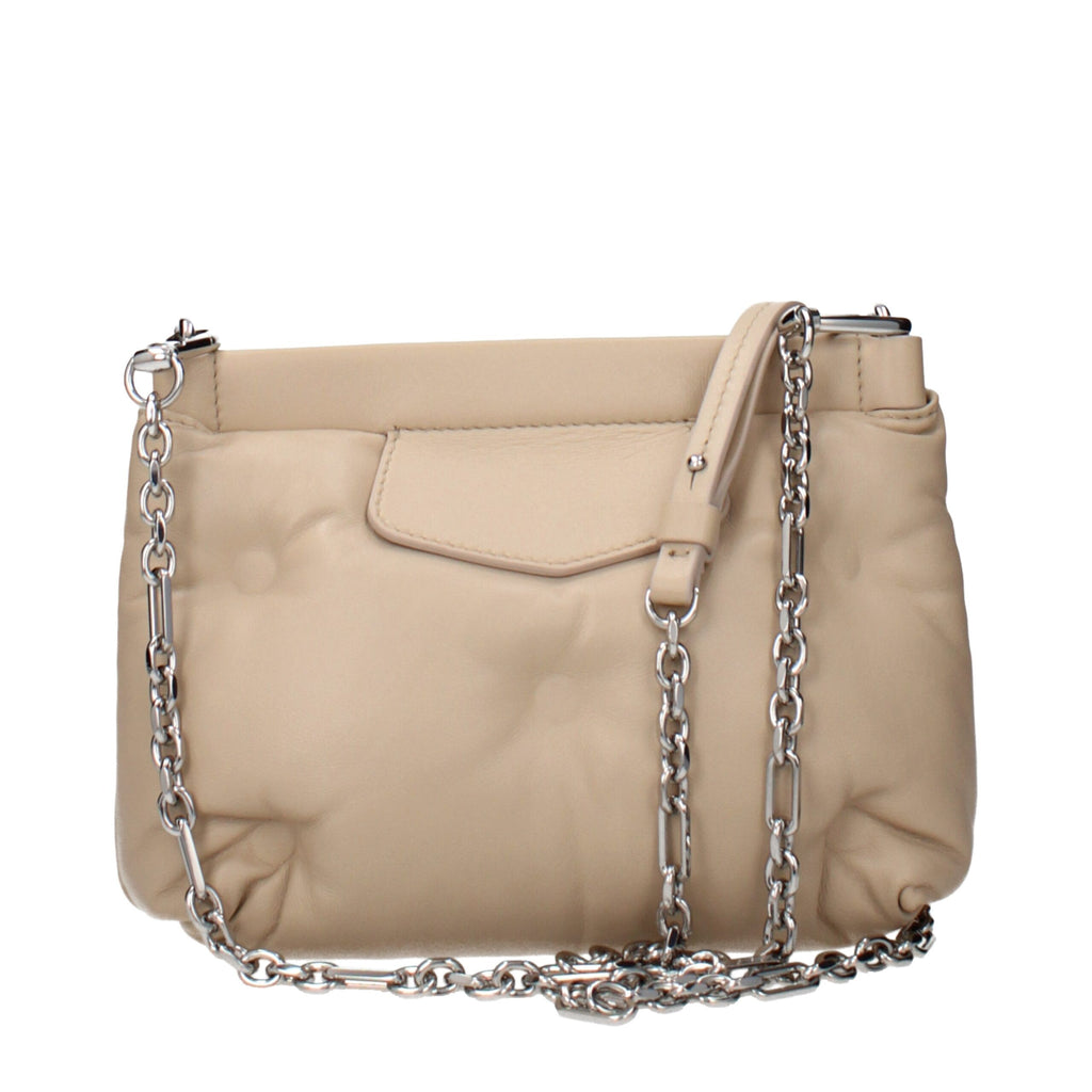 Sac bandoulière en cuir beige Maison Margiela