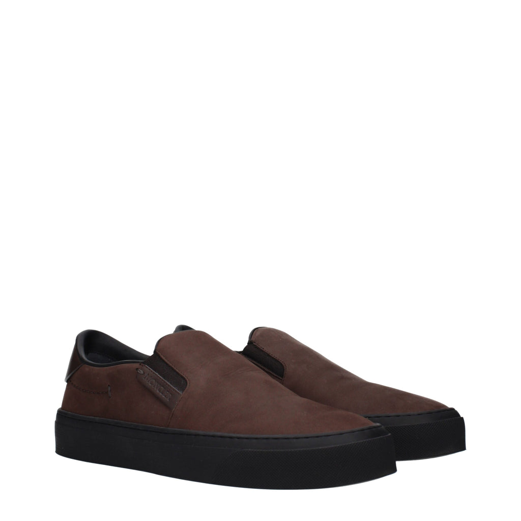 Mocassins Moncler en cuir marron