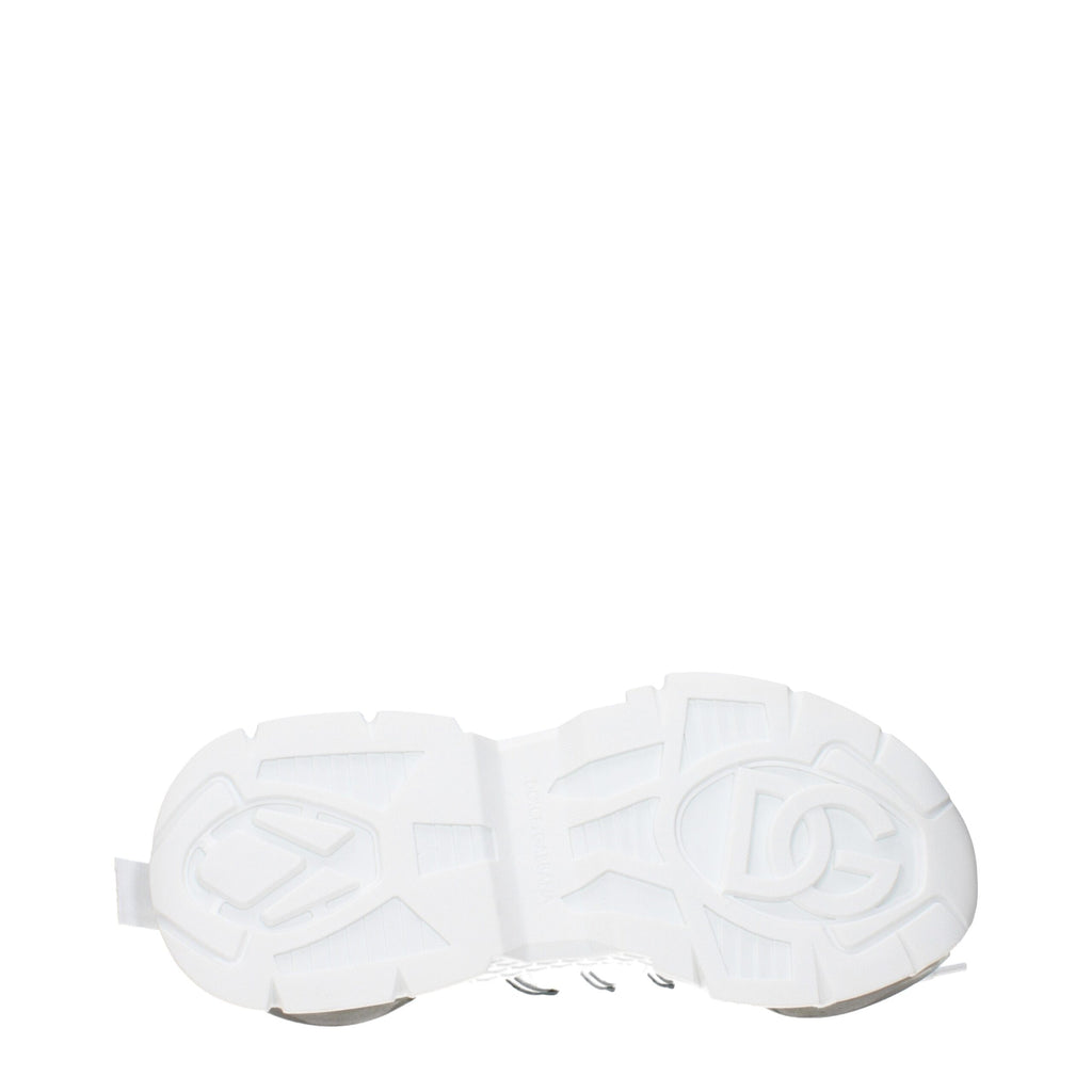 Baskets de sport blanches en tissu Dolce &amp; Gabbana