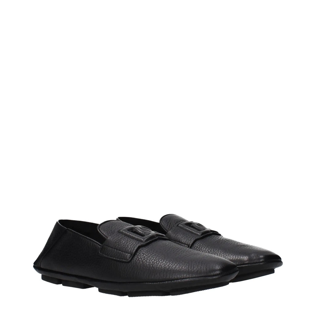 Mocassins Dolce &amp; Gabbana en cuir noir