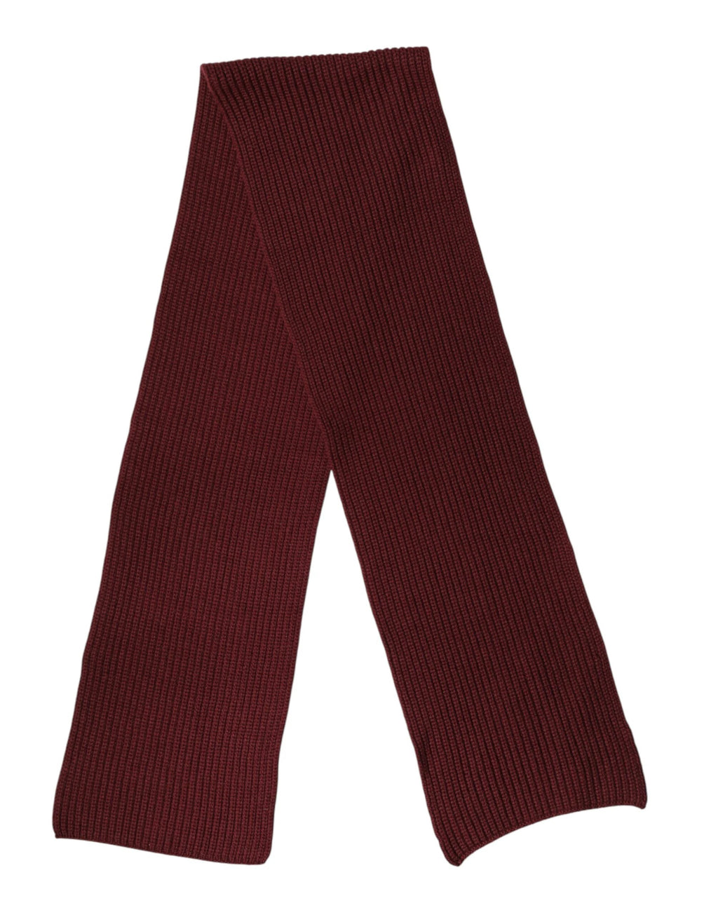 Dolce & Gabbana Maroon Cashmere Knitted NeckWrap Shawl Scarf by Dolce & Gabbana