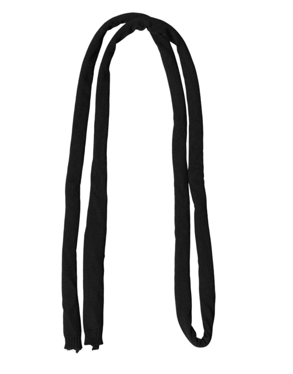 Dolce & Gabbana Black Wool Knitted Neck Wrap Shawl Men Scarf by Dolce & Gabbana