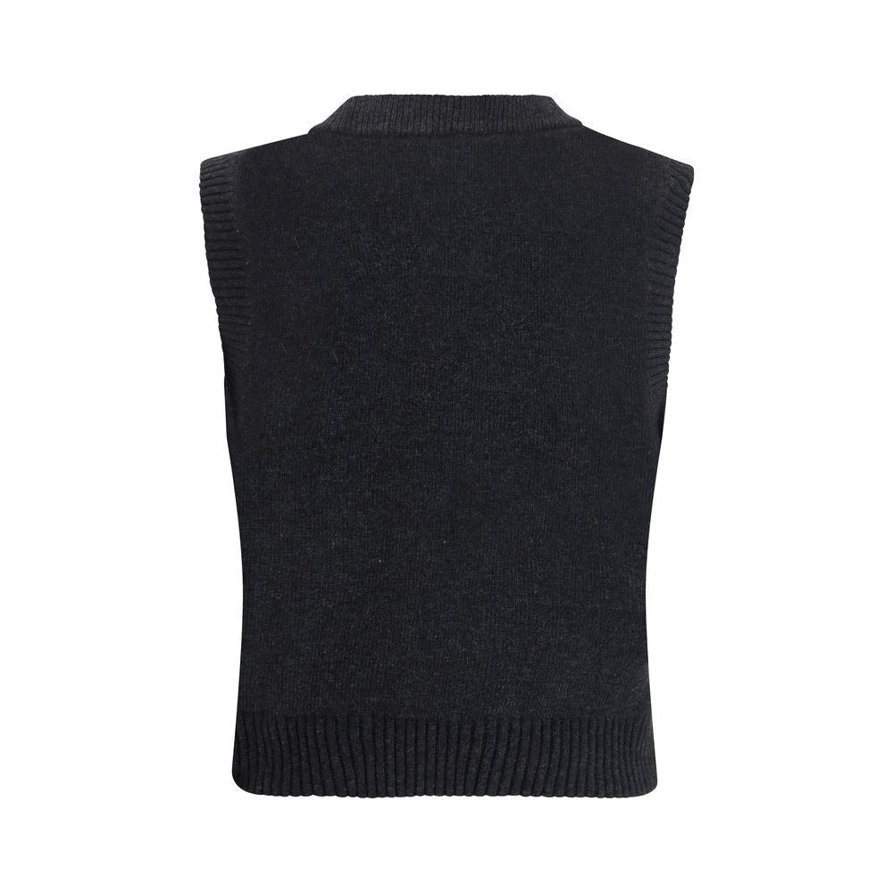 Ganni Black Wool Sweatshirt by Ganni