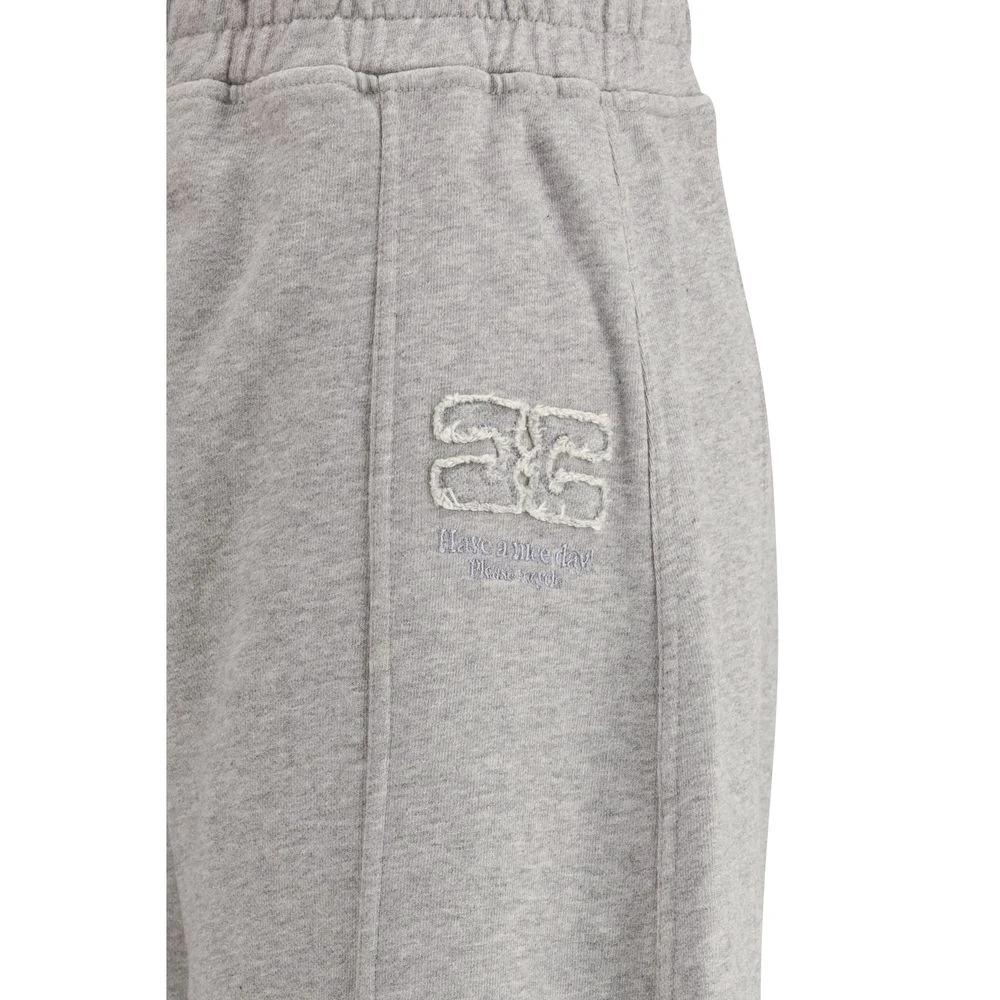 Ganni Gray Cotton Casual Pants by Ganni