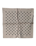 Dolce & Gabbana Brown Polka Dot Square Handkerchief Scarf by Dolce & Gabbana