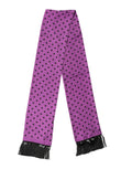 Dolce & Gabbana Violet Polka Dot Fringes Neck Foulard Scarf by Dolce & Gabbana
