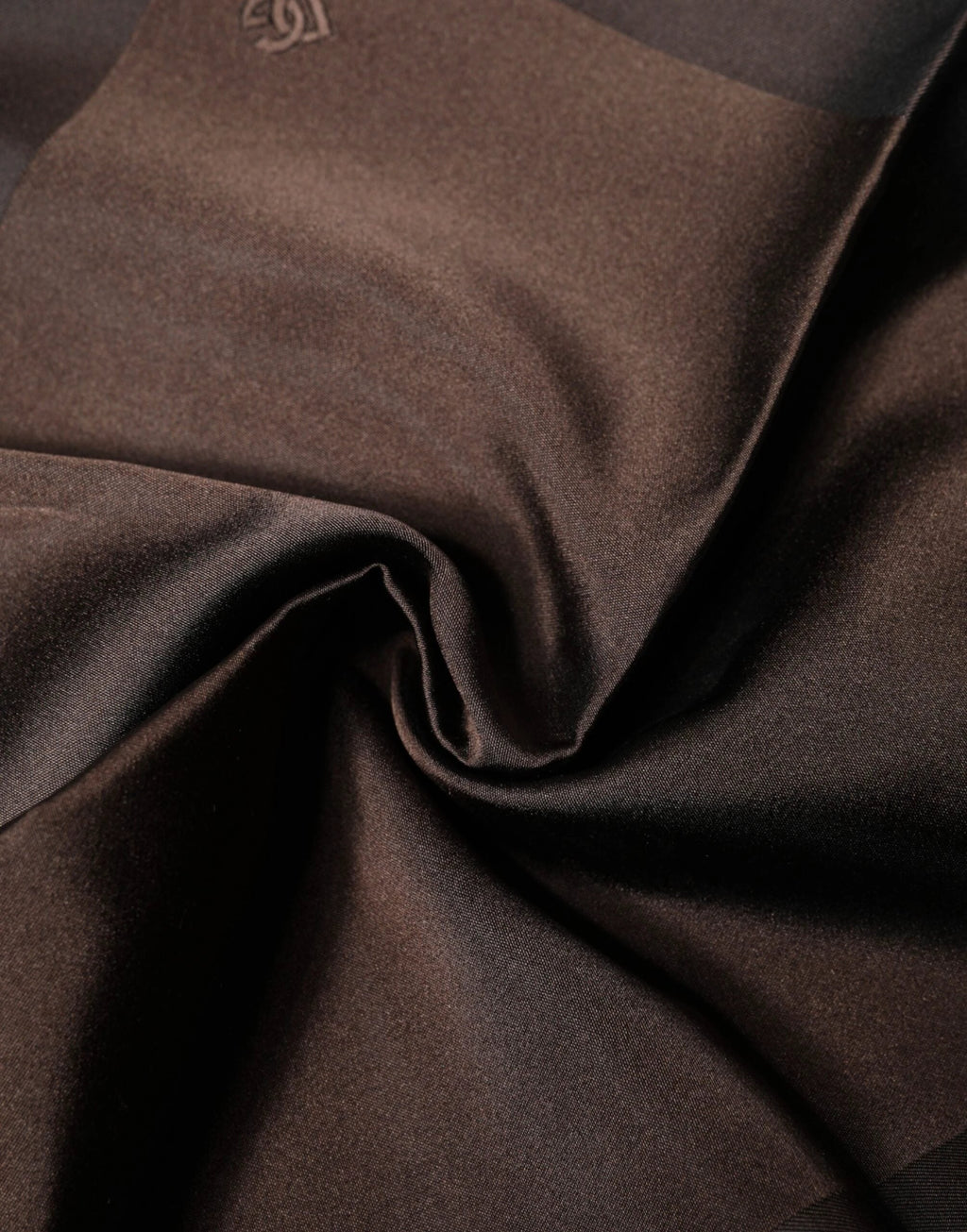 Dolce & Gabbana Brown Logo Silk Square Handkerchief Scarf by Dolce & Gabbana