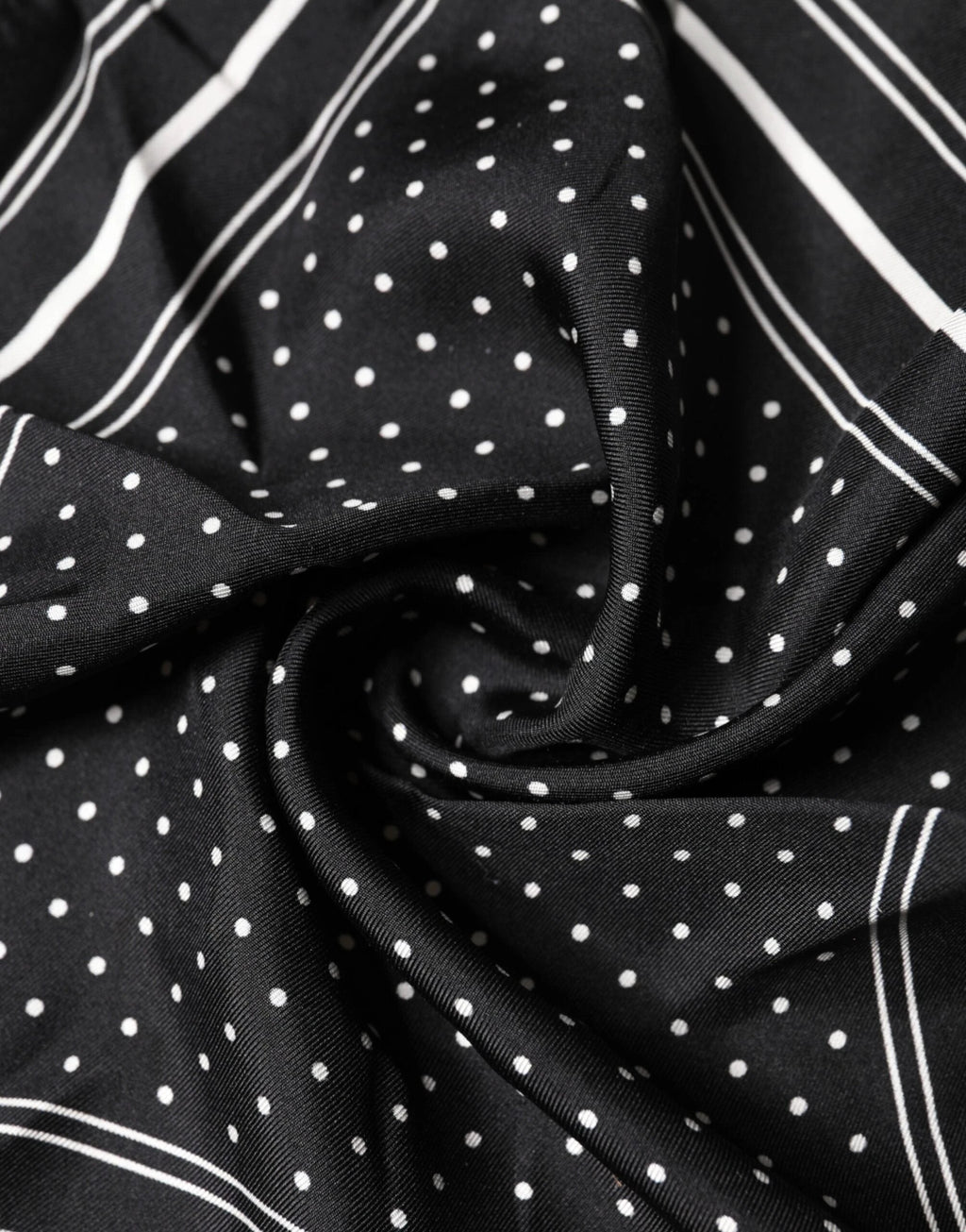 Dolce & Gabbana Scarf Black Poka Dot Men Square Handkerchief by Dolce & Gabbana