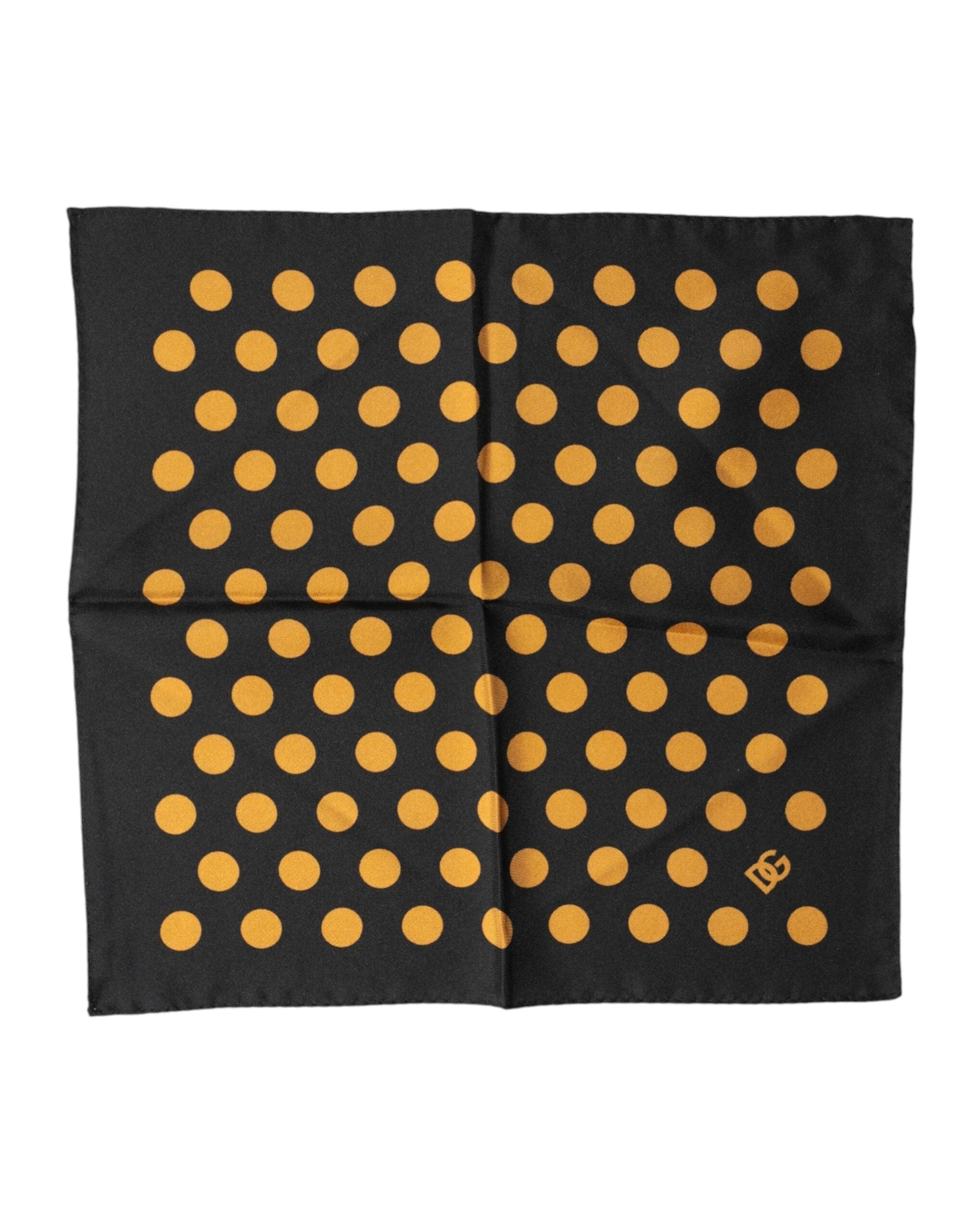 Dolce & Gabbana Black Polka Dot Square Handkerchief Scarf by Dolce & Gabbana