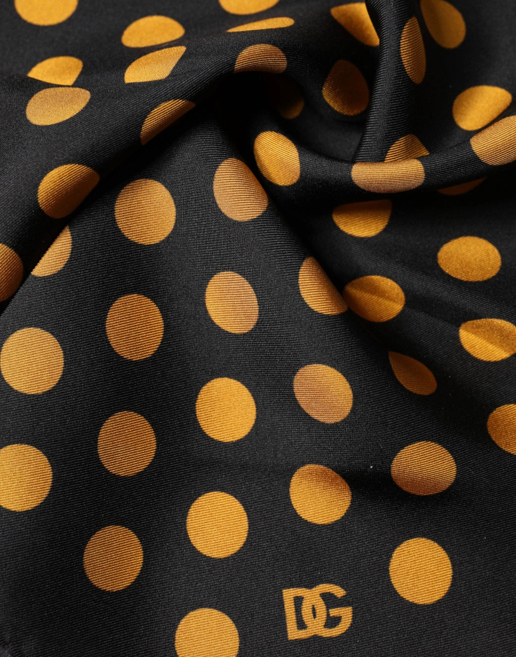 Dolce & Gabbana Black Polka Dot Square Handkerchief Scarf by Dolce & Gabbana