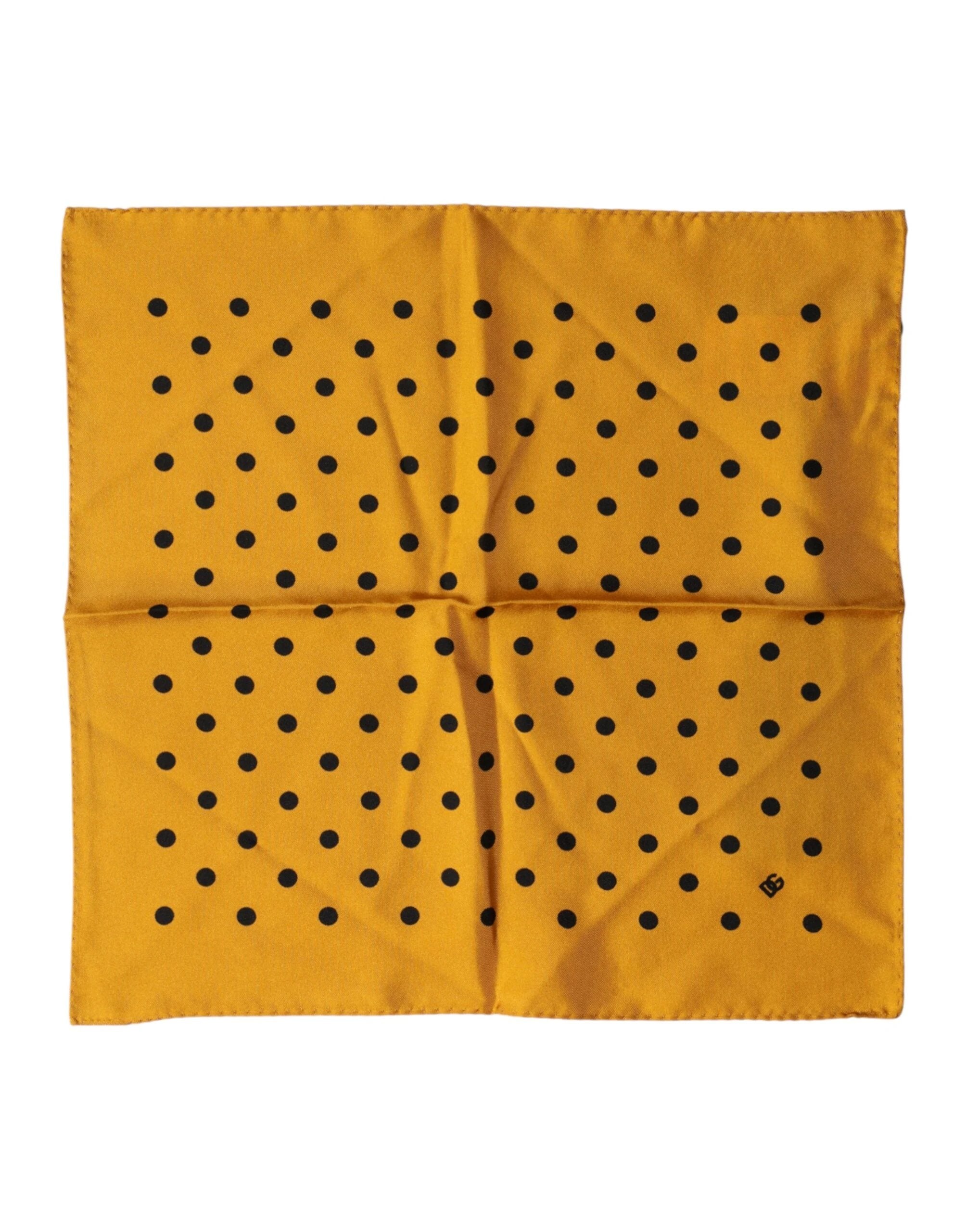 Dolce & Gabbana Orange Polka Dot Square Handkerchief Scarf by Dolce & Gabbana