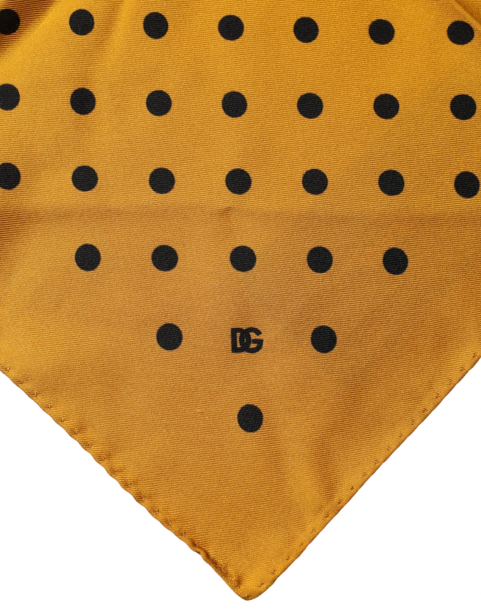Dolce & Gabbana Orange Polka Dot Square Handkerchief Scarf by Dolce & Gabbana