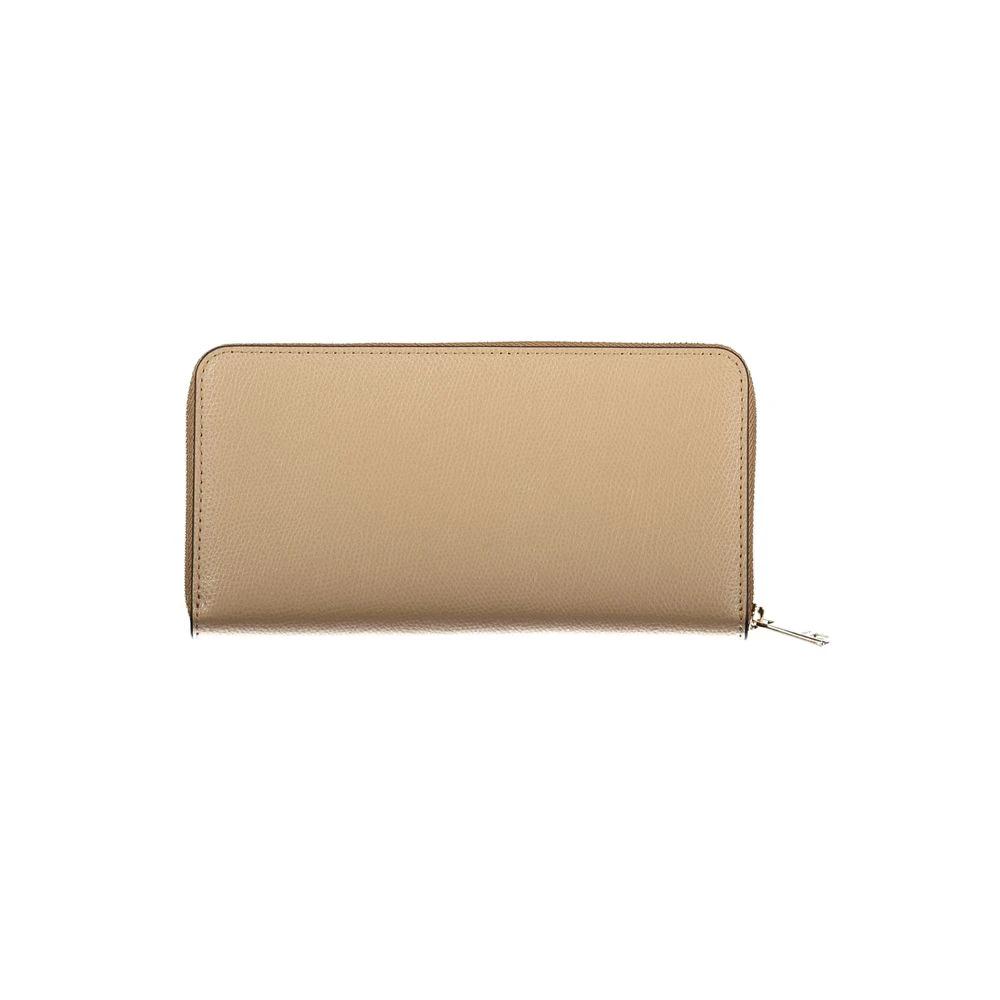 Portefeuille femme Furla en cuir beige