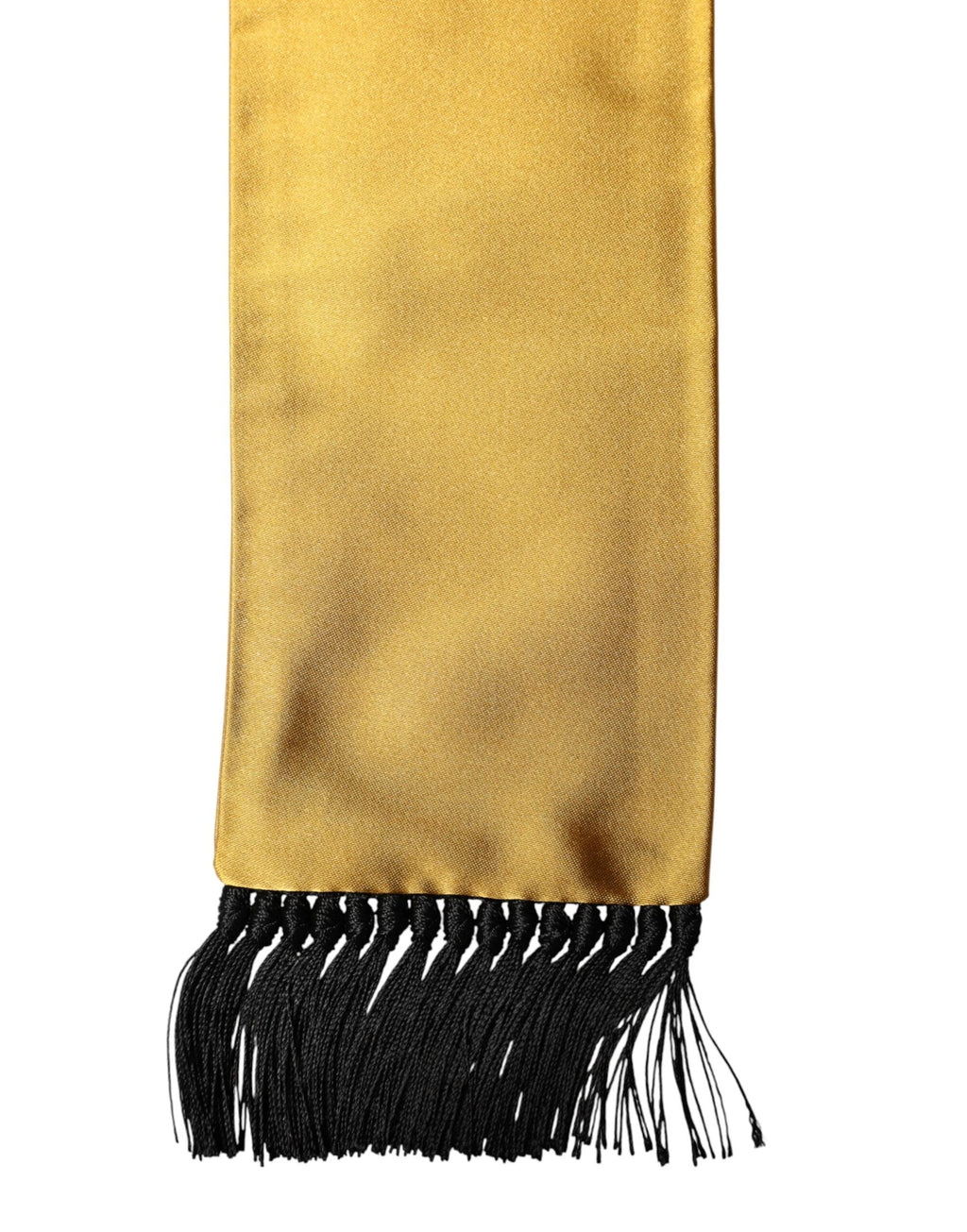 Dolce & Gabbana Yellow Silk Fringes Neck Wrap Foulard Scarf by Dolce & Gabbana