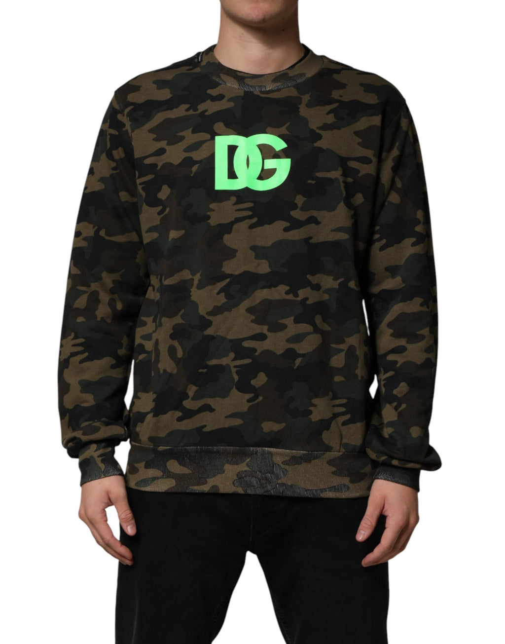 Dolce & Gabbana Multicolor Camouflage Men Sweatshirt Sweater by Dolce & Gabbana