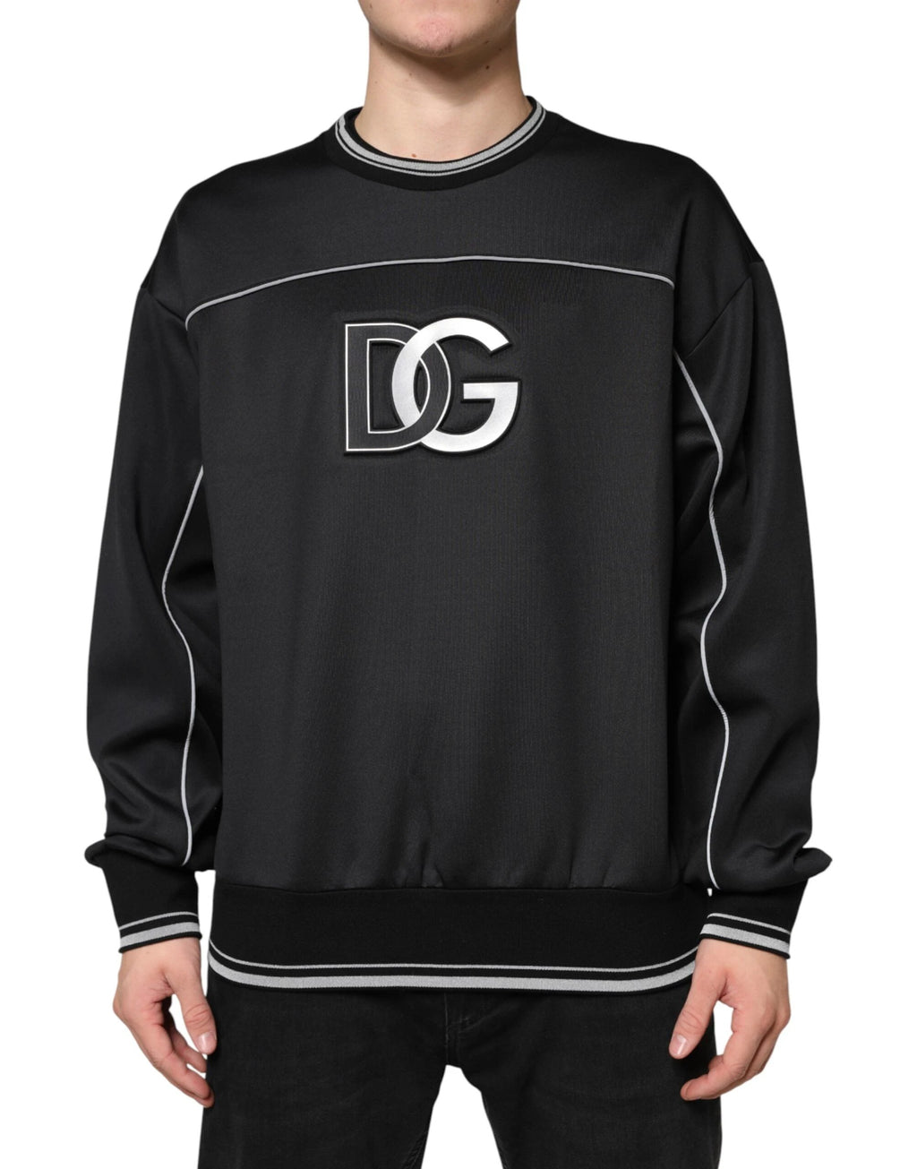 Dolce & Gabbana Black DG Logo Crew Neck Sweatshirt Sweater by Dolce & Gabbana