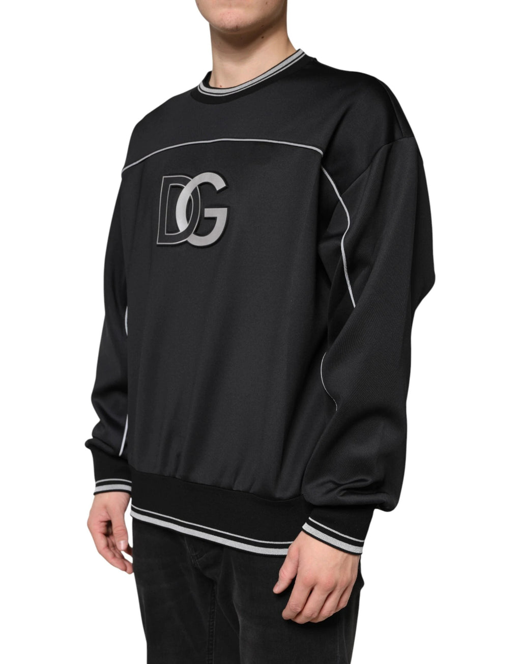 Dolce & Gabbana Black DG Logo Crew Neck Sweatshirt Sweater by Dolce & Gabbana