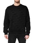 Dolce & Gabbana Black Monogram Crew Neck Sweatshirt Sweater by Dolce & Gabbana