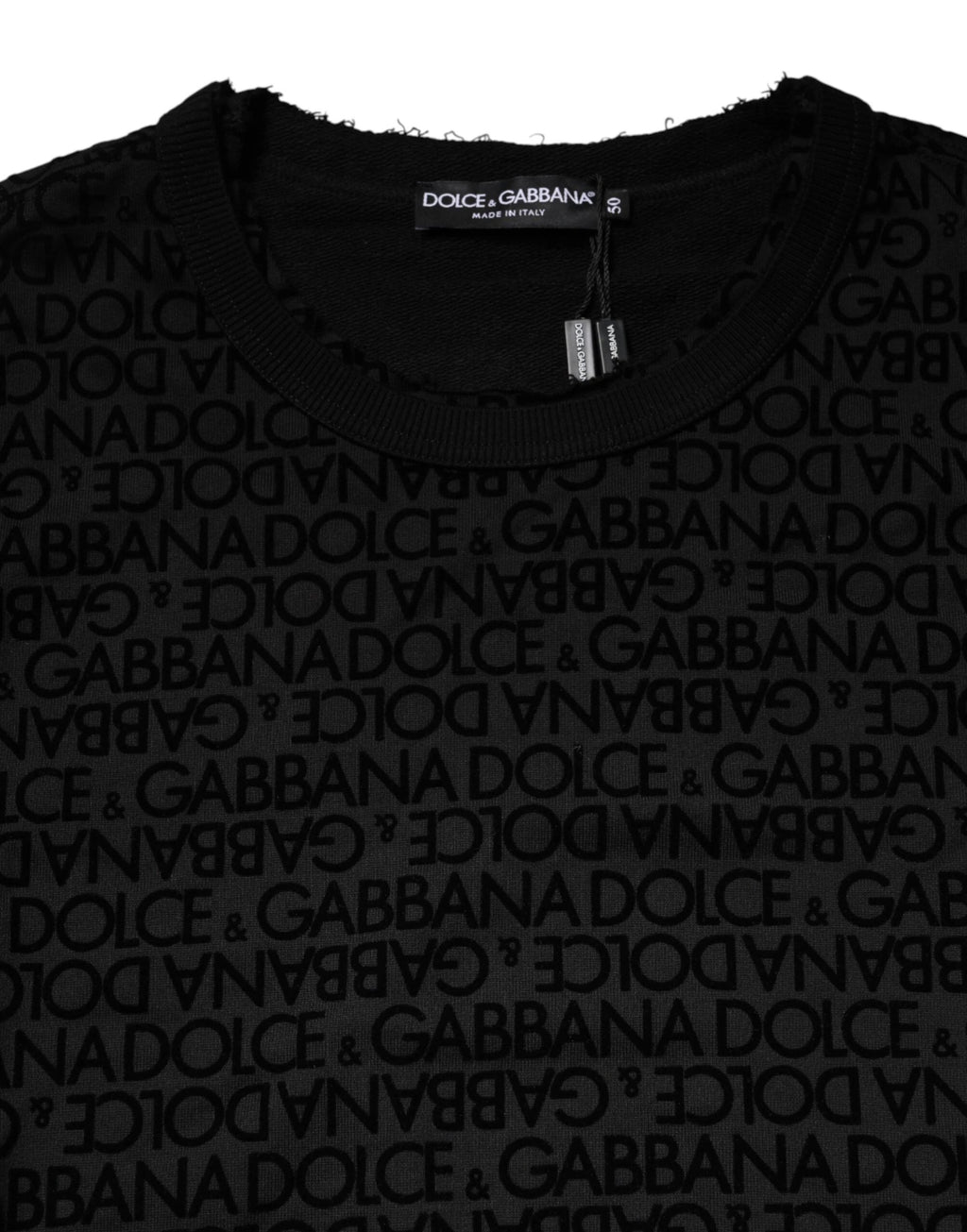 Dolce & Gabbana Black Monogram Crew Neck Sweatshirt Sweater by Dolce & Gabbana