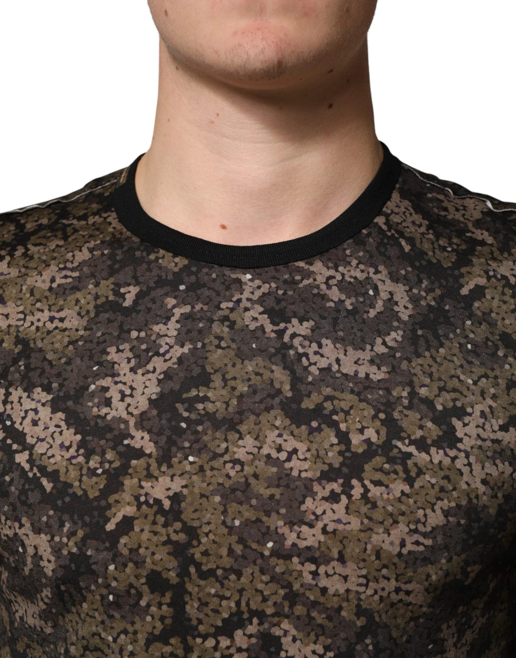 Dolce & Gabbana Multicolor Camouflage Long Sleeves T-shirt by Dolce & Gabbana