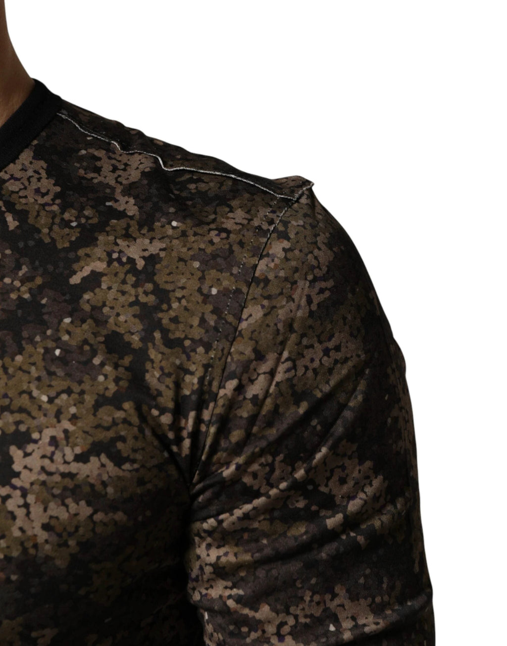 Dolce & Gabbana Multicolor Camouflage Long Sleeves T-shirt by Dolce & Gabbana