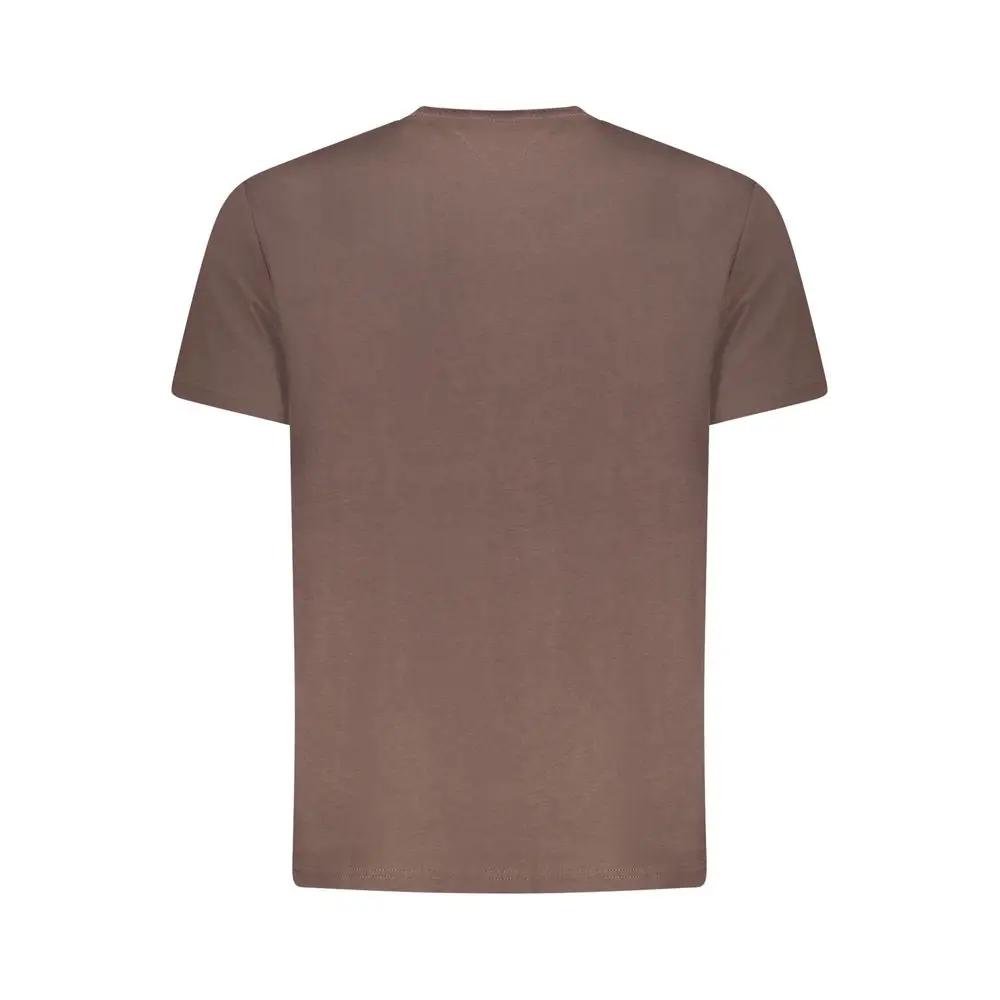 Tommy Hilfiger Brown Cotton Men's T-Shirt