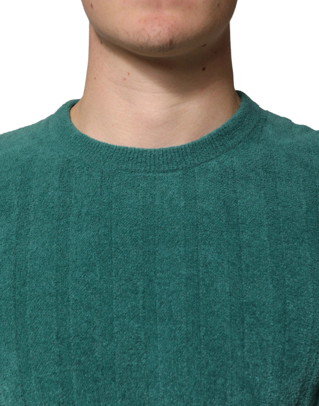 Dolce & Gabbana Dark Green Cotton Blend Men Crew Neck T-shirt by Dolce & Gabbana