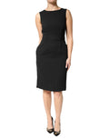 Robe fourreau noire sans manches Dolce &amp; Gabbana arrivant au genou