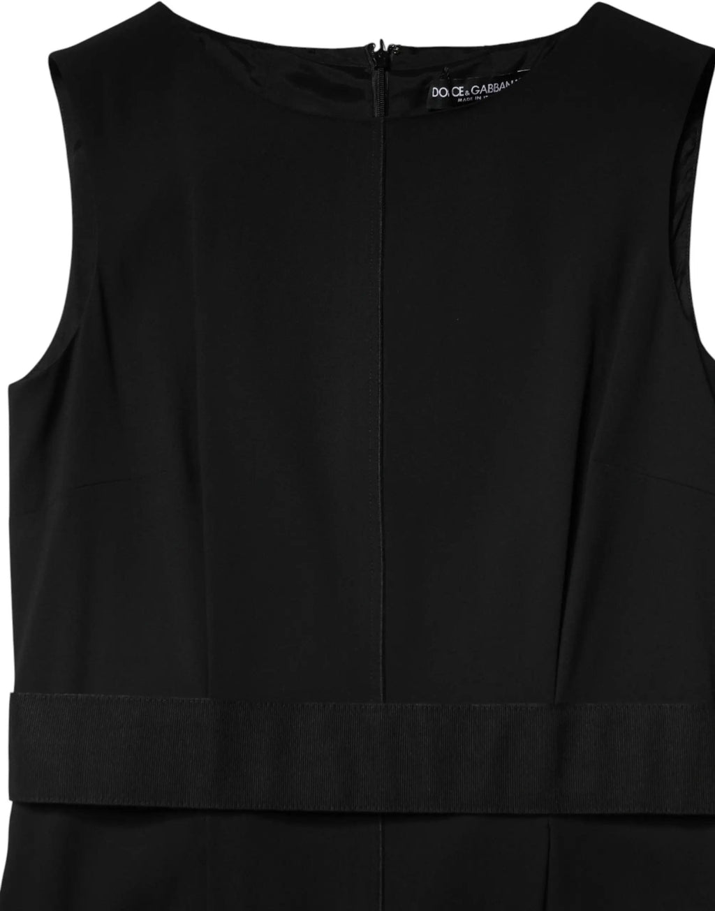 Robe fourreau noire sans manches Dolce &amp; Gabbana arrivant au genou
