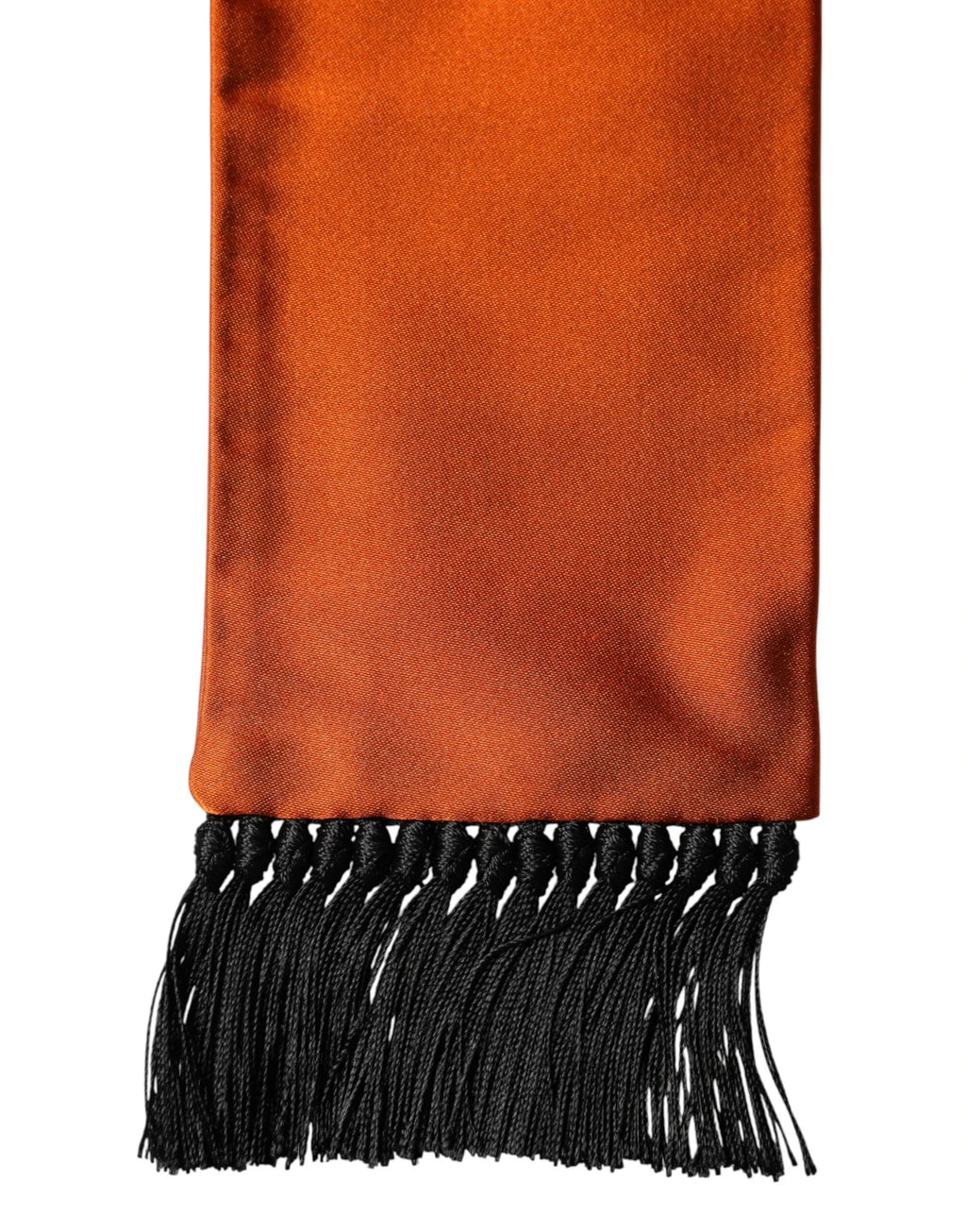 Dolce & Gabbana Orange Silk Fringes Neck Wrap Foulard Scarf by Dolce & Gabbana