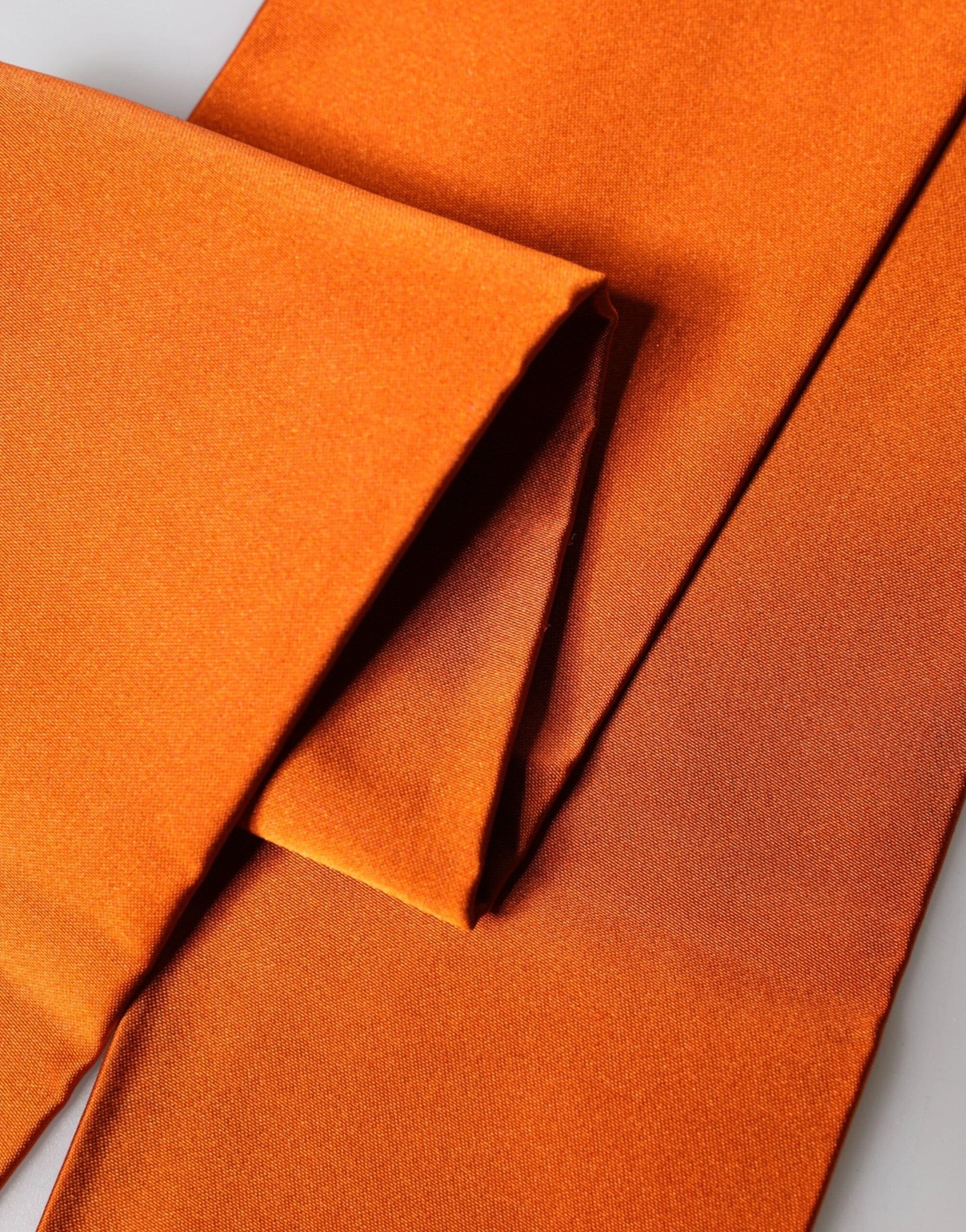 Dolce & Gabbana Orange Silk Fringes Neck Wrap Foulard Scarf by Dolce & Gabbana