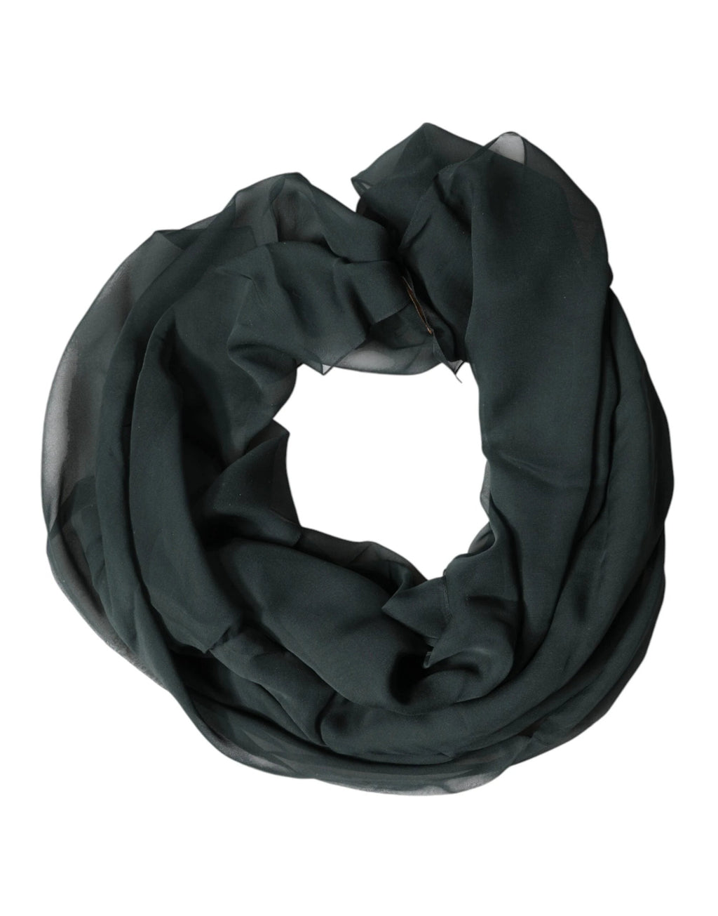 Dolce & Gabbana Dark Green Silk Neck Wrap Foulard Scarf by Dolce & Gabbana